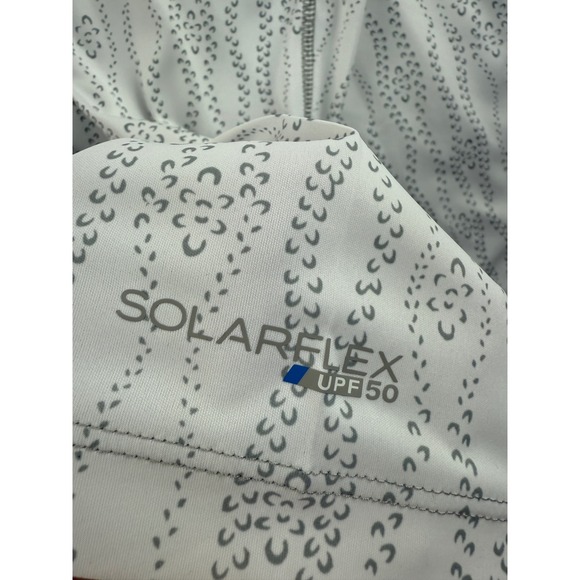 Simms SolarFlex UPF 50 Long Sleeve Fishing Shirt White Gray Print Women's L - Picture 6 of 8